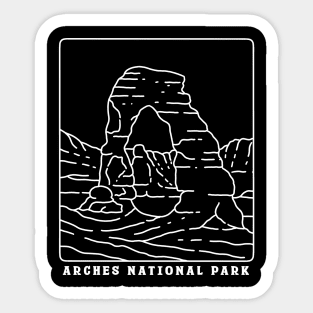 Arches National Park Minimalist Sticker